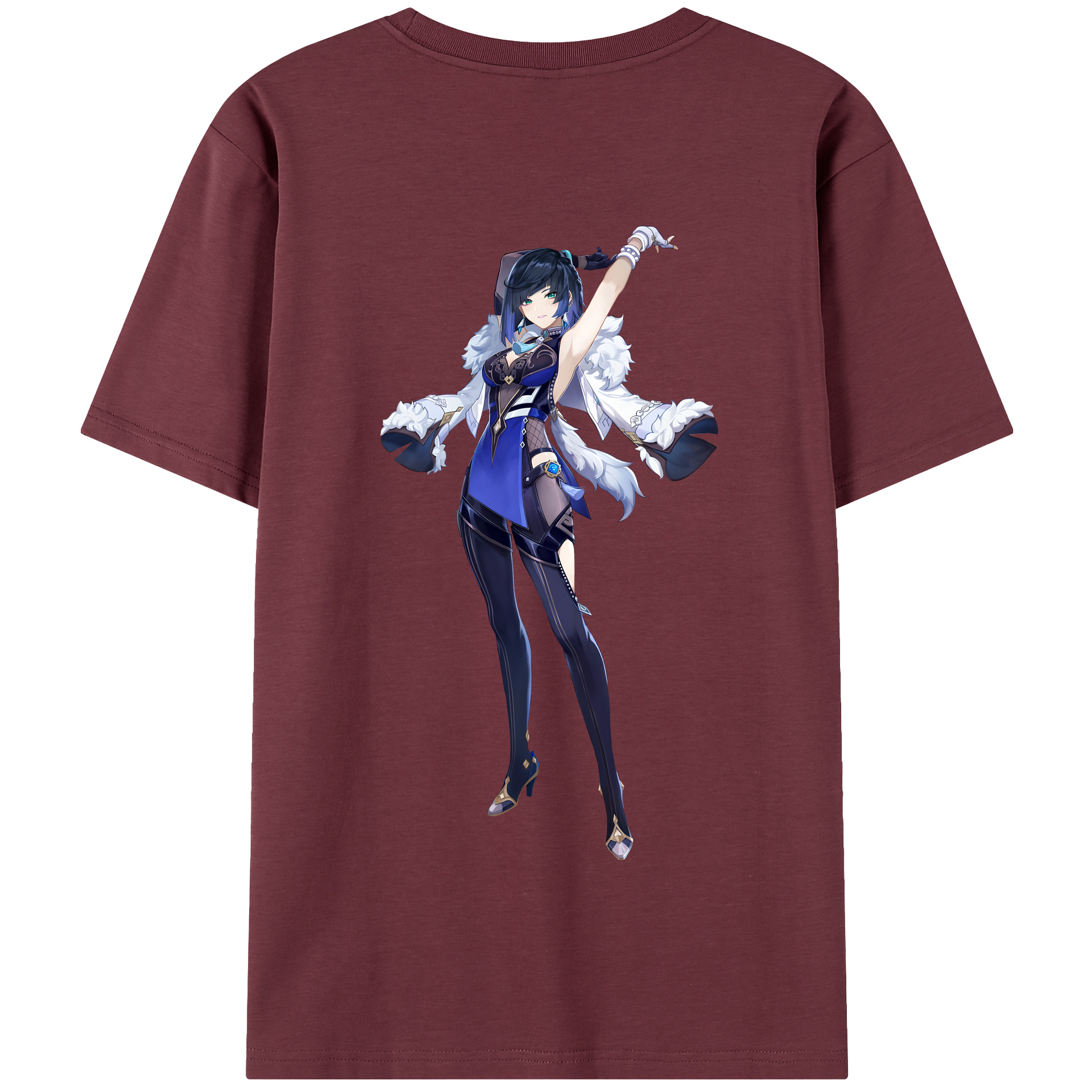 げんし神 夜兰 やらん genshin Yaran 綿100％半袖Tシャツ（背面プリント）